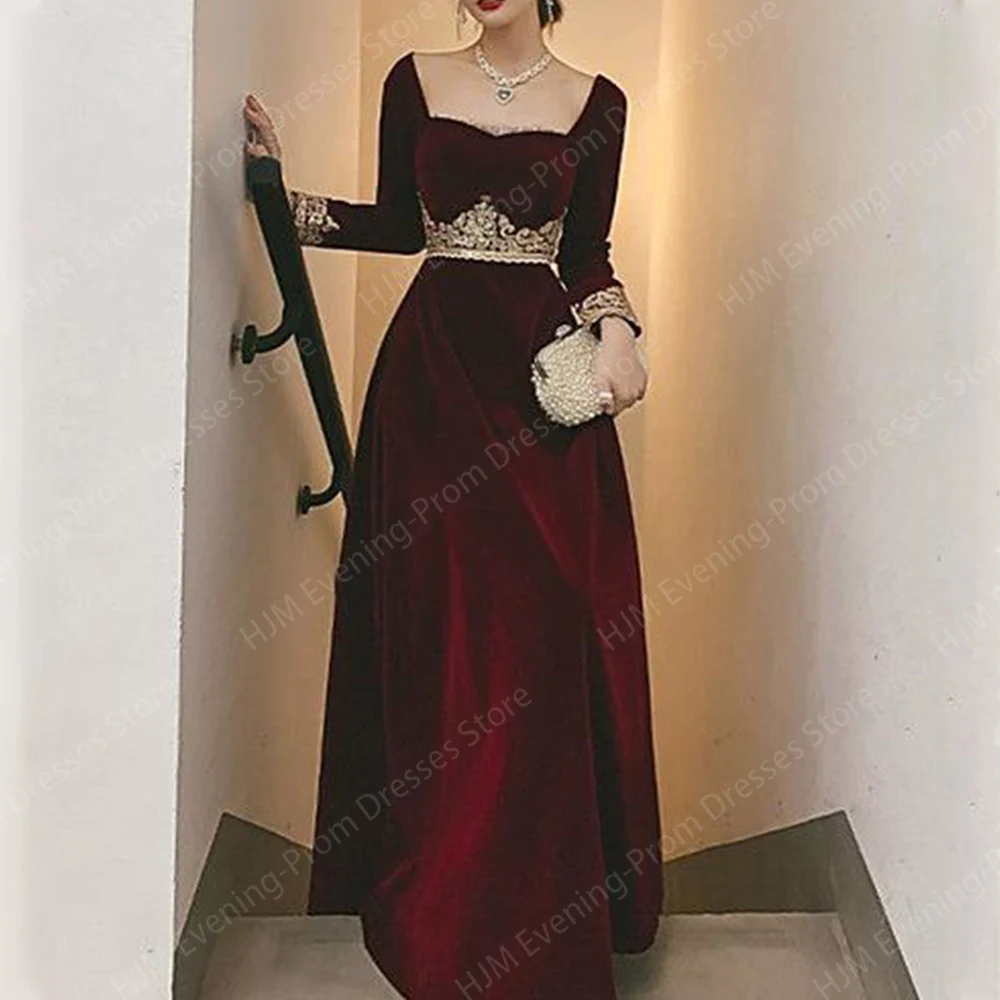 

Elegant Long Burgundy Evening Dresses for Women Lace Floor-Length A-Line Prom Party Wedding Special Events Gala Dress Maxi 2024