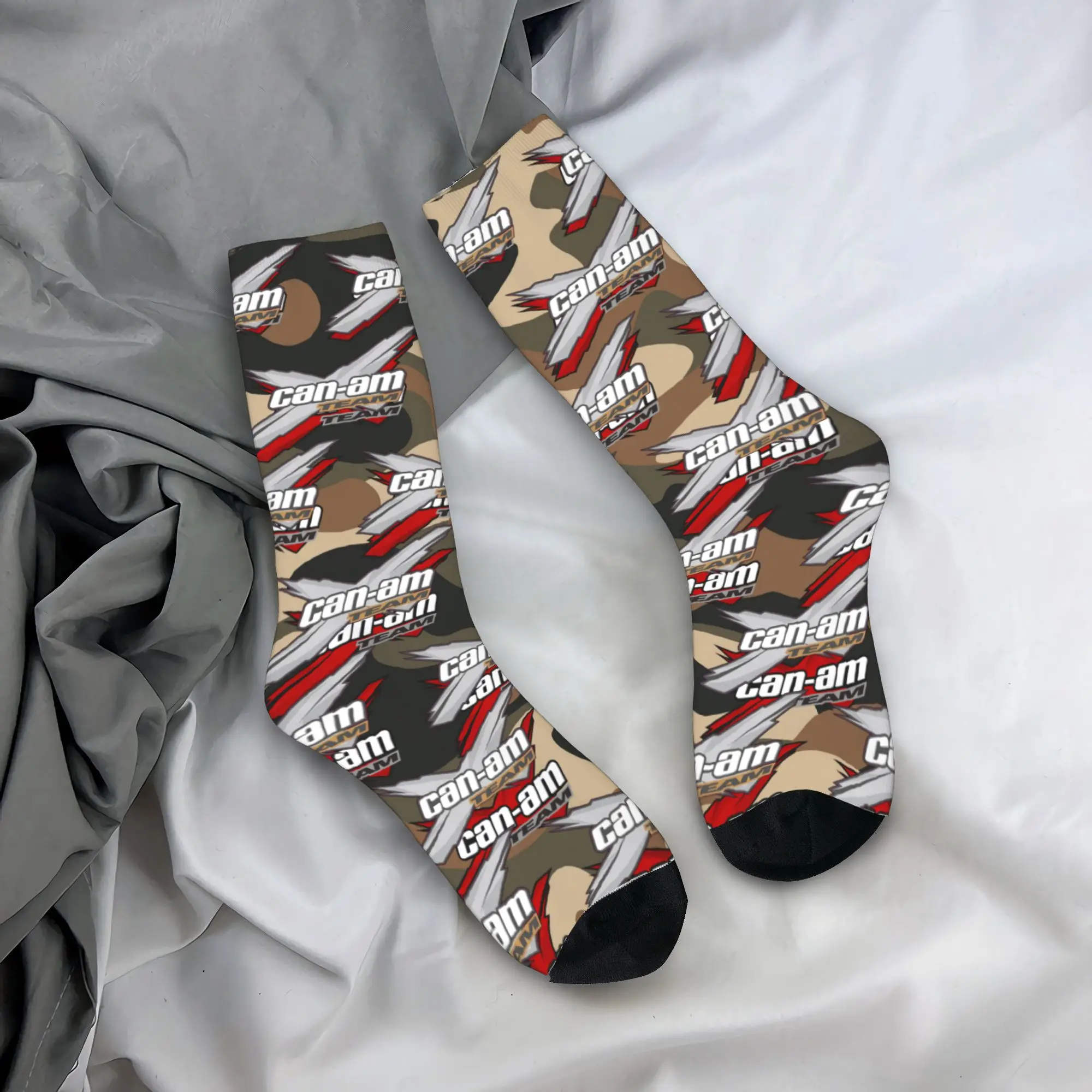 مخصص بارد Can-Am التمويه الجوارب النساء الرجال الدافئة 3D المطبوعة الرياضة كرة السلة الجوارب