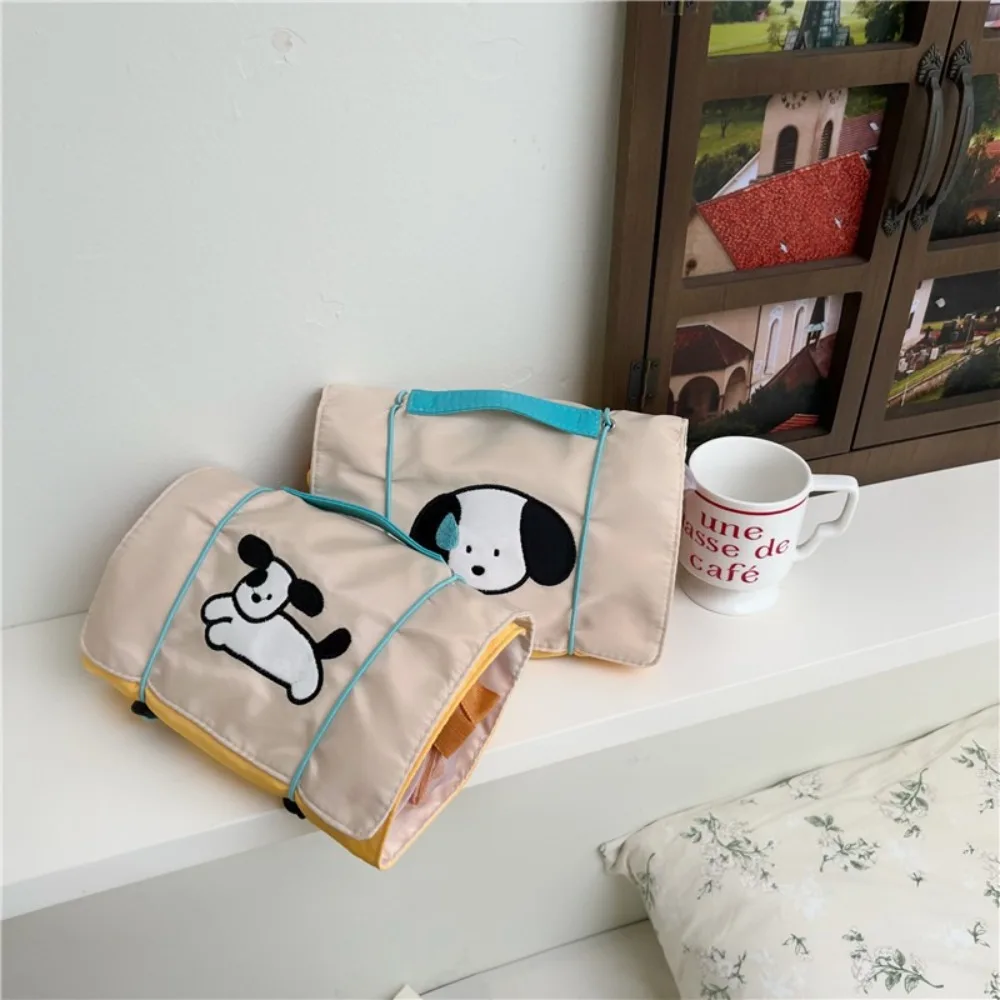 Fashion Cartoon Dog Cosmetic Bag Drawstring Portable Detachable Storage Bag Large Capacity Mesh Makeup Organizer Travel