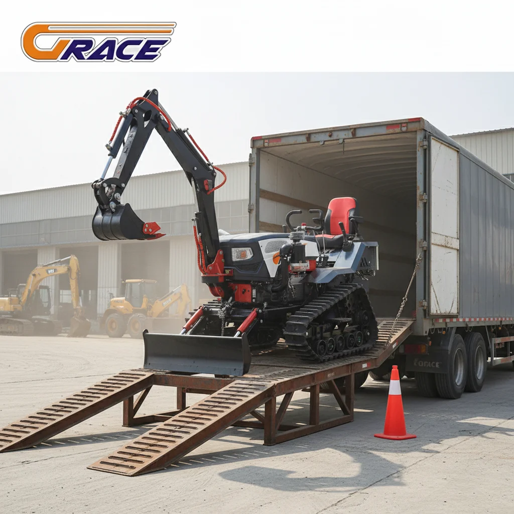 Agricultural Machinery Mini Crawler Tractor 25HP 35HP Diesel With Excavator Farm Tiller Cultivator Equipment