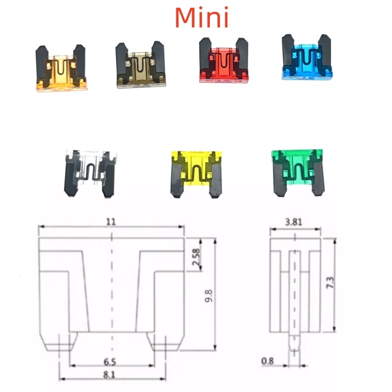 10PCS Mini/Small/Medium Car Fuses Car Inserts 2/3/4/5/7.5/10/15/20 A Insurance Tablets