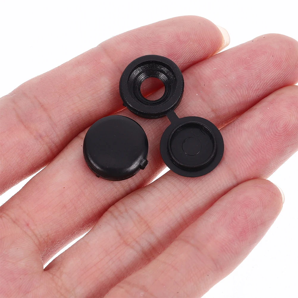 

200Pcs Hinged Screw Cap Covers Easy Install Remove Wear Resistant for Home Furniture Aesthetic Plastic Screw Covers
