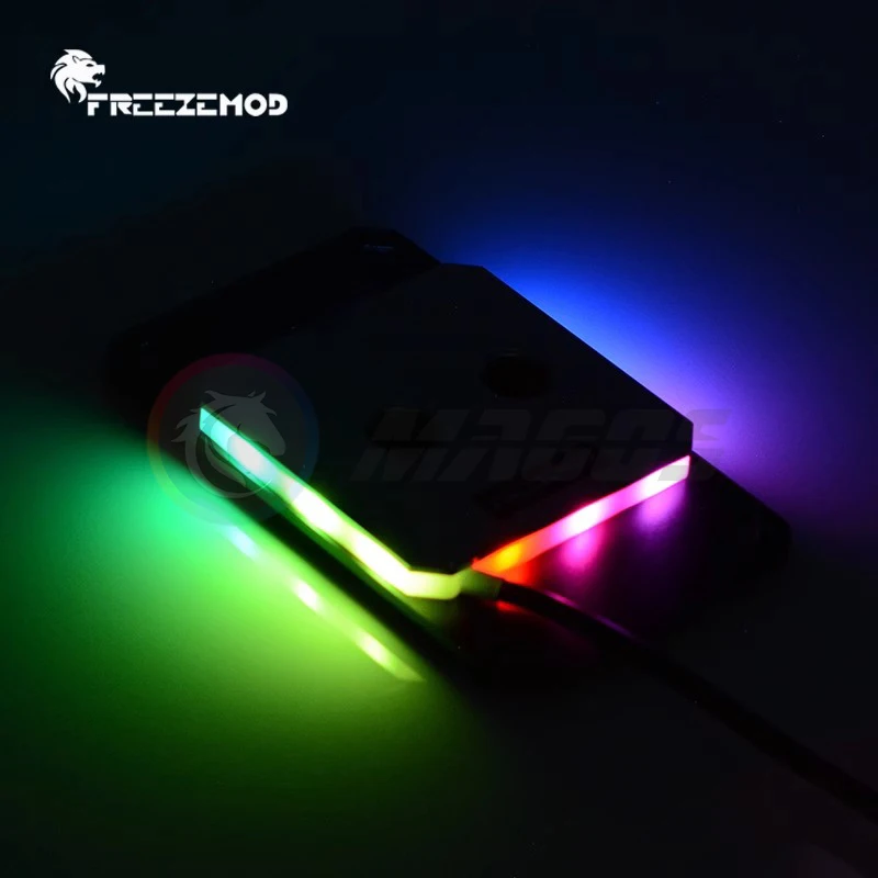 FREEZEMOD Full Metal CPU Water Block For AMD AM5 , 60*60mm Metal Cover, Aurora 5V ARGB SYNC