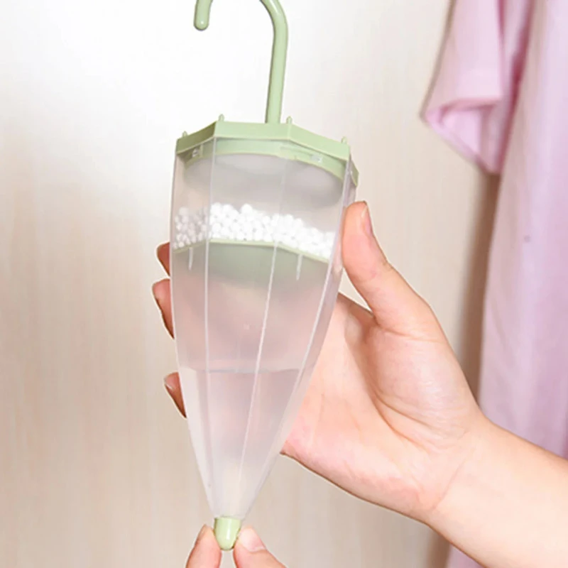 Caja deshumidificadora colgante con forma de paraguas, armario para dormitorio, bolsas absorbentes de humedad reciclables a prueba de humedad y moho, nuevo