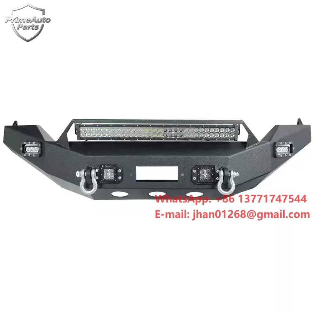 Heavy Duty HD Off-Road Steel Powder Coated Front Bumper Bull Bar Bumper Guard for Dodge Ram F150 Tundra Silverado GMC