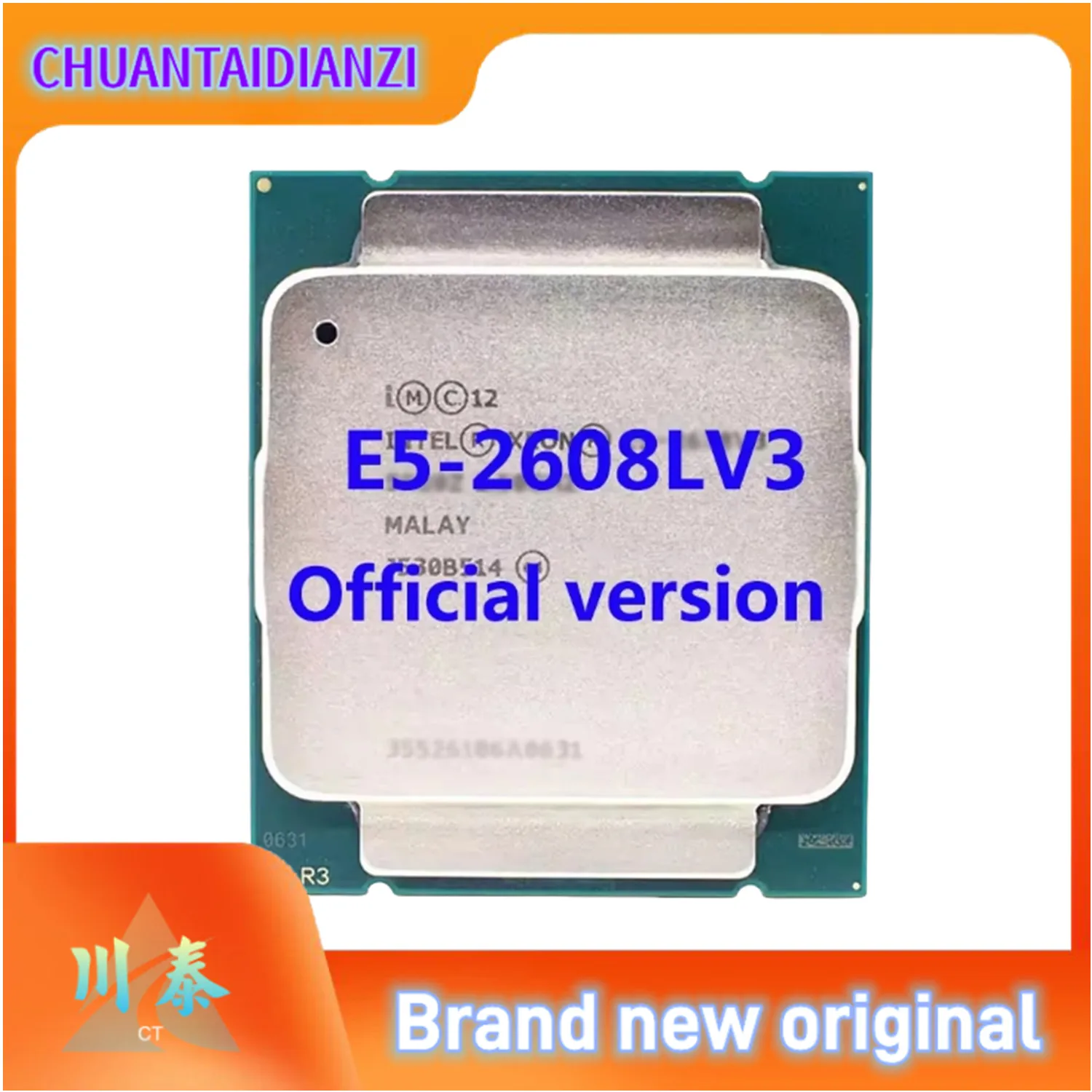 E5-2608LV3 Verasion Xeon CPU Processor 2.0Ghz 8-Core 15M 3TPD 52W FCLGA2011-3 For X99 Motherboard