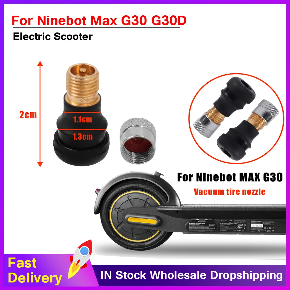 1/2Pcs Electric Scooter Tubeless Tire Vacuum Valve Wheel Gas Valve For ninebot Max G30 G30D for Xiaomi M365 Electric Scooter