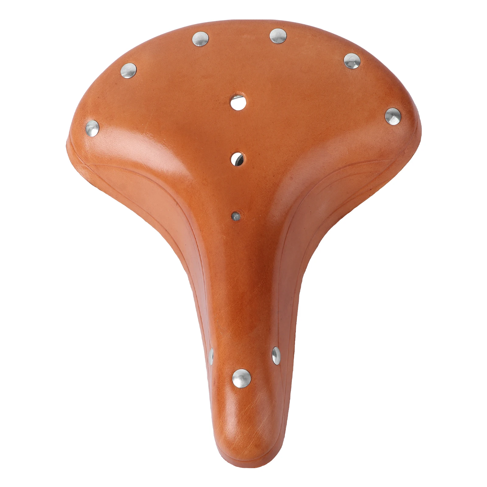 

Imitation Cowhide Bike Saddle Wide Breathable Vintage Seat Retro Brown Faux Shockproof Easy