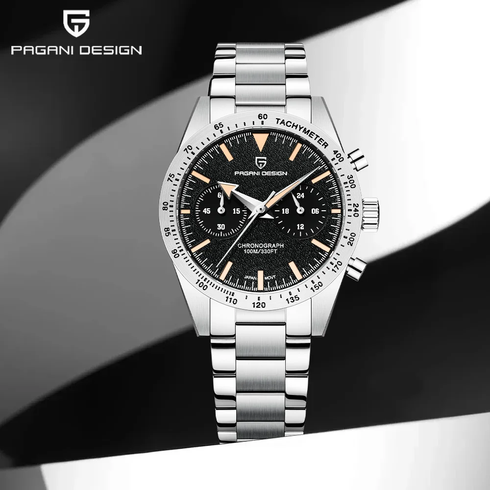 2025 باجاني تصميم موضة كوارتز ساعات رجالية رجالية فاخرة الياقوت الزجاج الفولاذ المقاوم للصدأ مقاوم للماء الحافة ساعة رجالي كلاسيكية