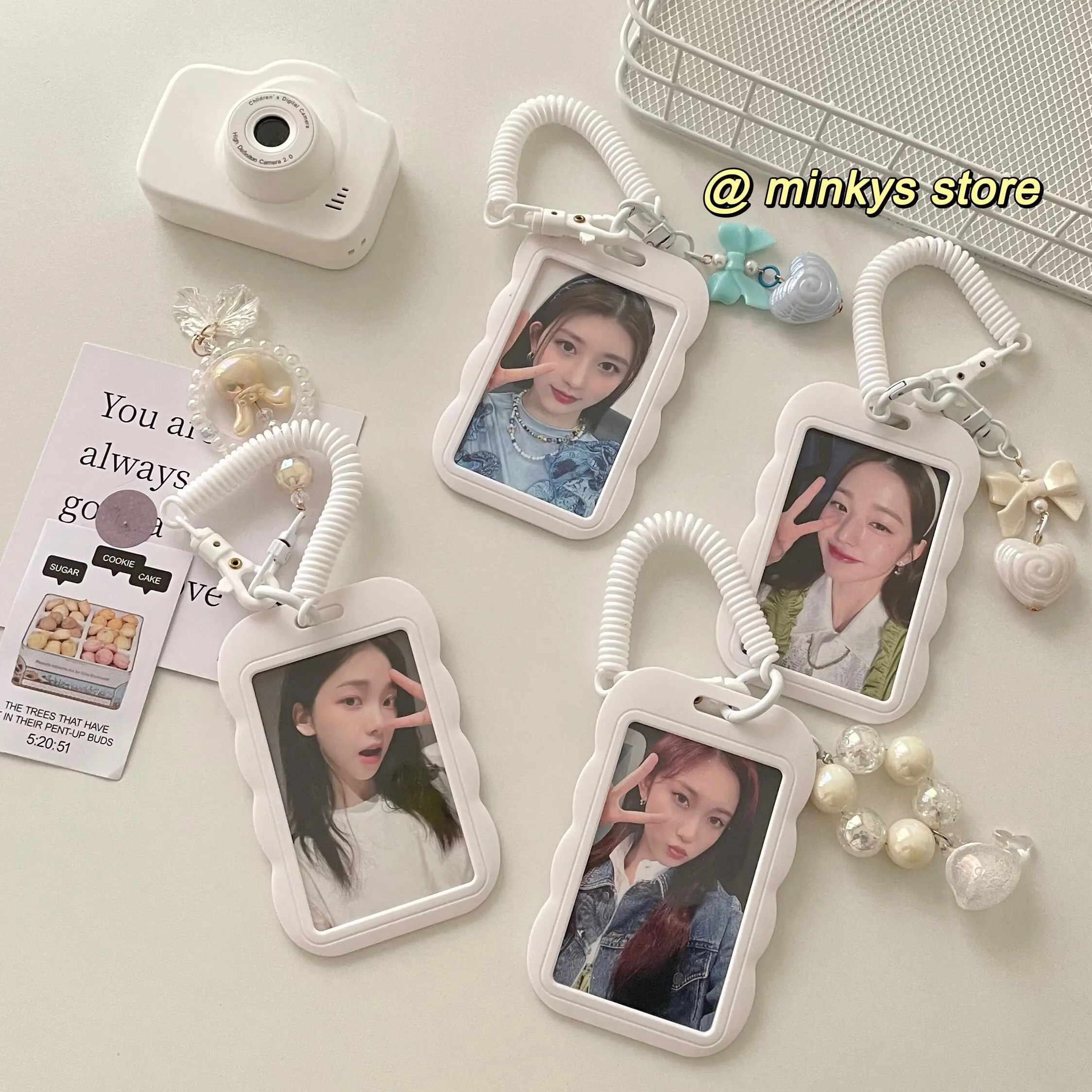 MINKYS Original Design Cloud Shape Kpop Photo Card Holder Idol Photo Protective Case Photocard Holder Kawaii Stationery