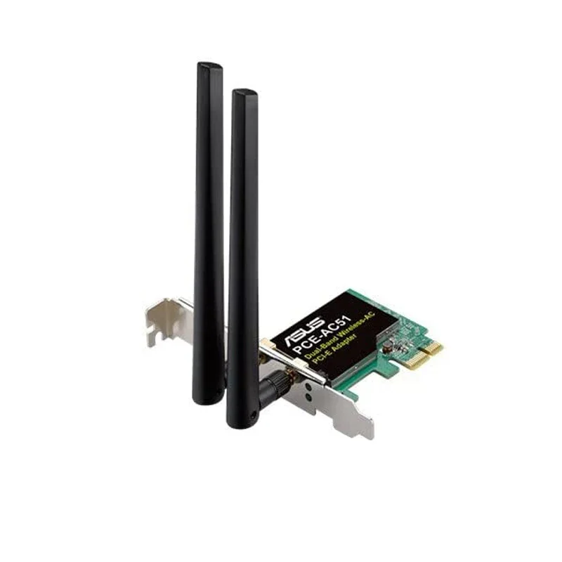 

ASUS PCE-AC51 AC750 PCIe WiFi Adapter Card for Dual-Band 2x2 802.11AC Wireless Adapter, speeds up to 750 Mbps