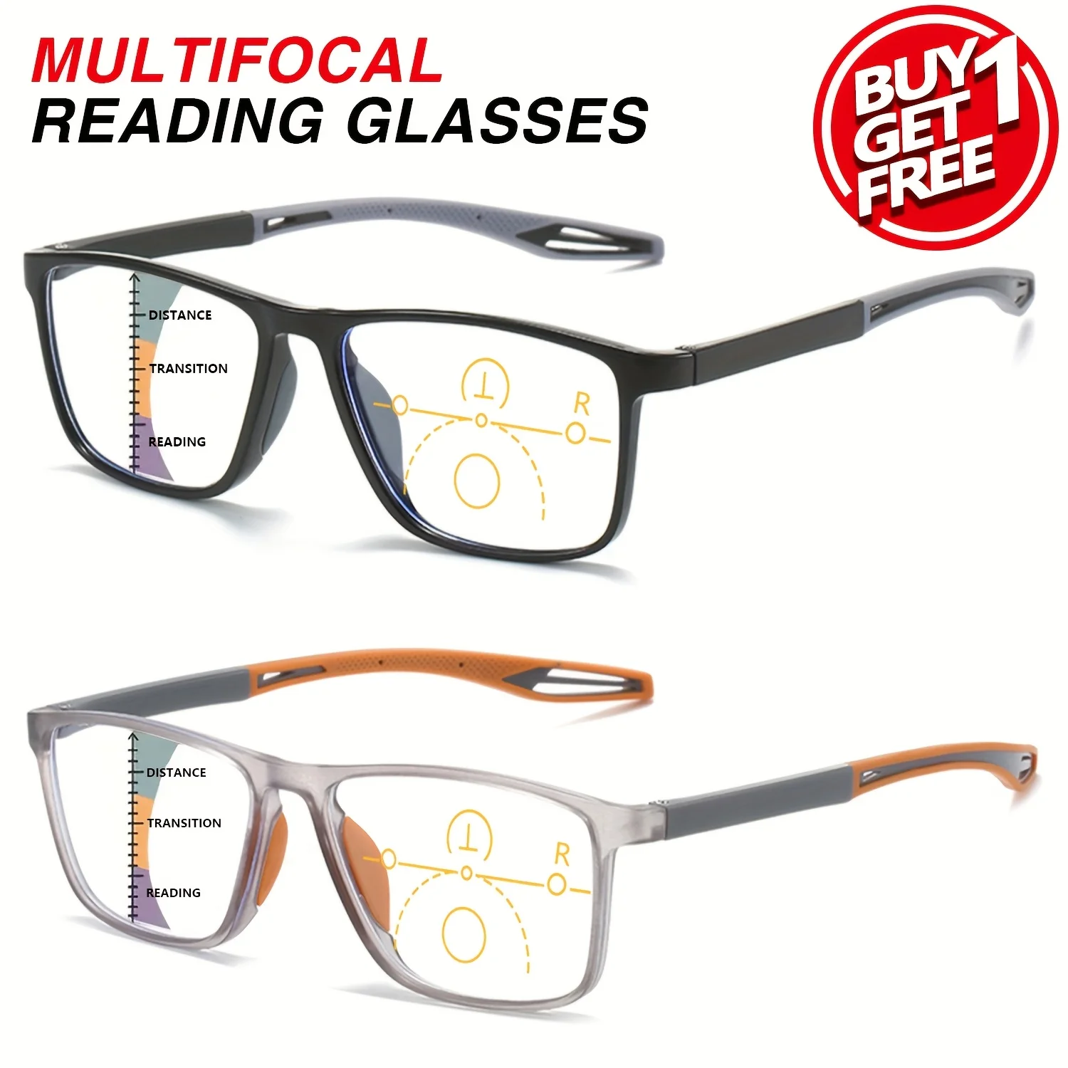 

2 pairs of glasses ,suitable for computer, driving, daily use - unisex