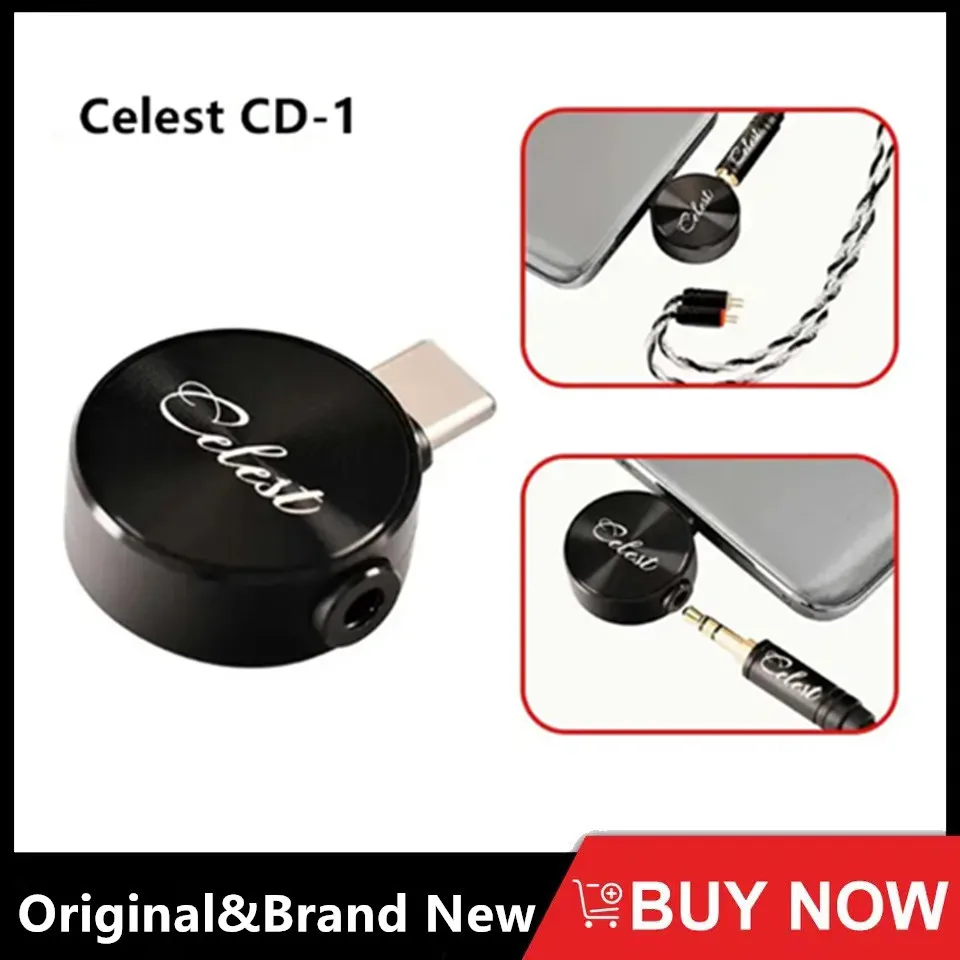 

Celest CD-1 USB Type-C to 3.5mm Decoding DAC Amp 384kHz/32bit Headphone Adapter Chip Converter For HiFi Music Earphone KINERA