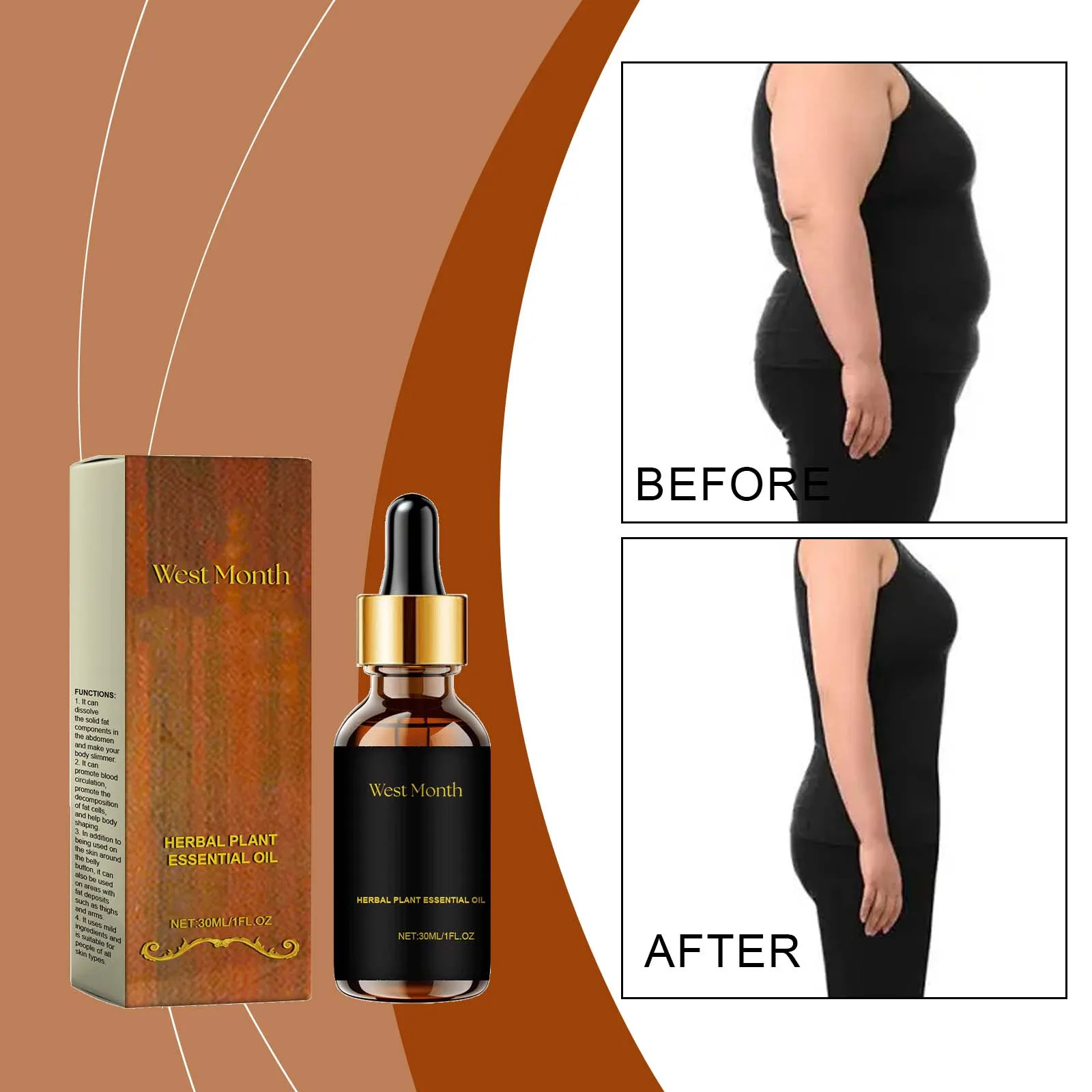 Body Care Massage Serum, Moisturizing Gentle Firming Body Care Massage Essential Oil