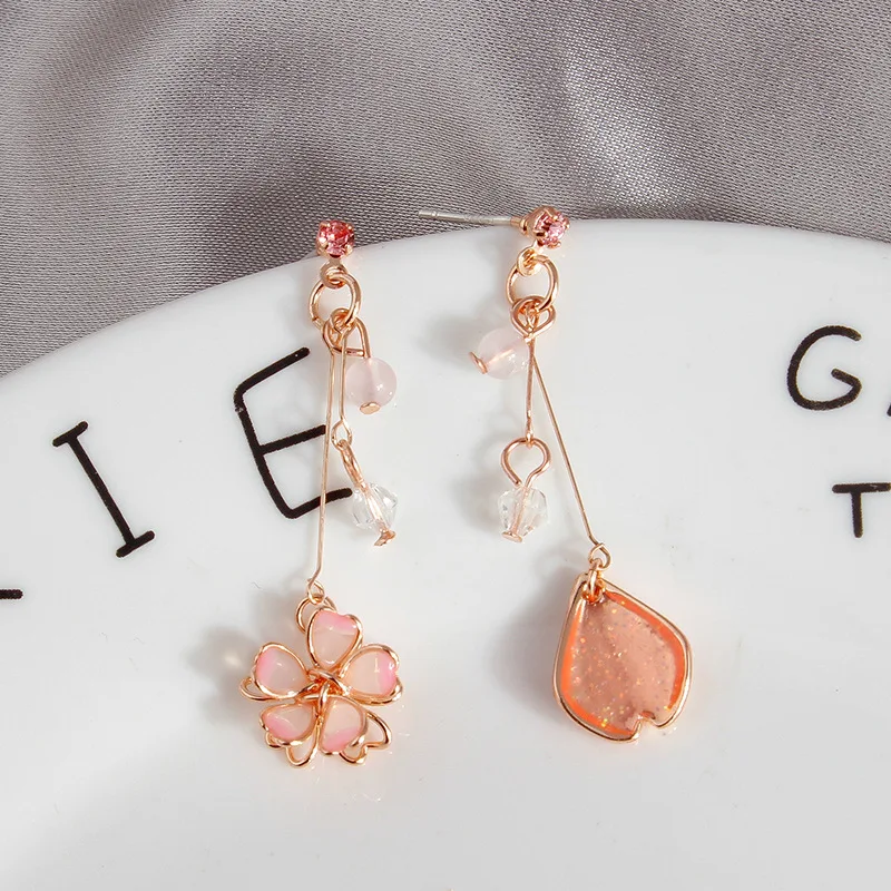 Koreanische elegante Blumen-Schmetterlings-Ohrringe für Damen, exquisite Kristall-Zirkon-Ohrringe mit langen Quasten, temperamentvoller Schmuck – Detail 16