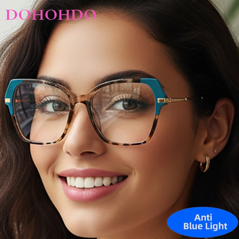 

Fashion Brand Design Irregular Square Metal Anti-Blue Light Glasses Women Men Computer For Office Work Optical Eyeglasses Ladies