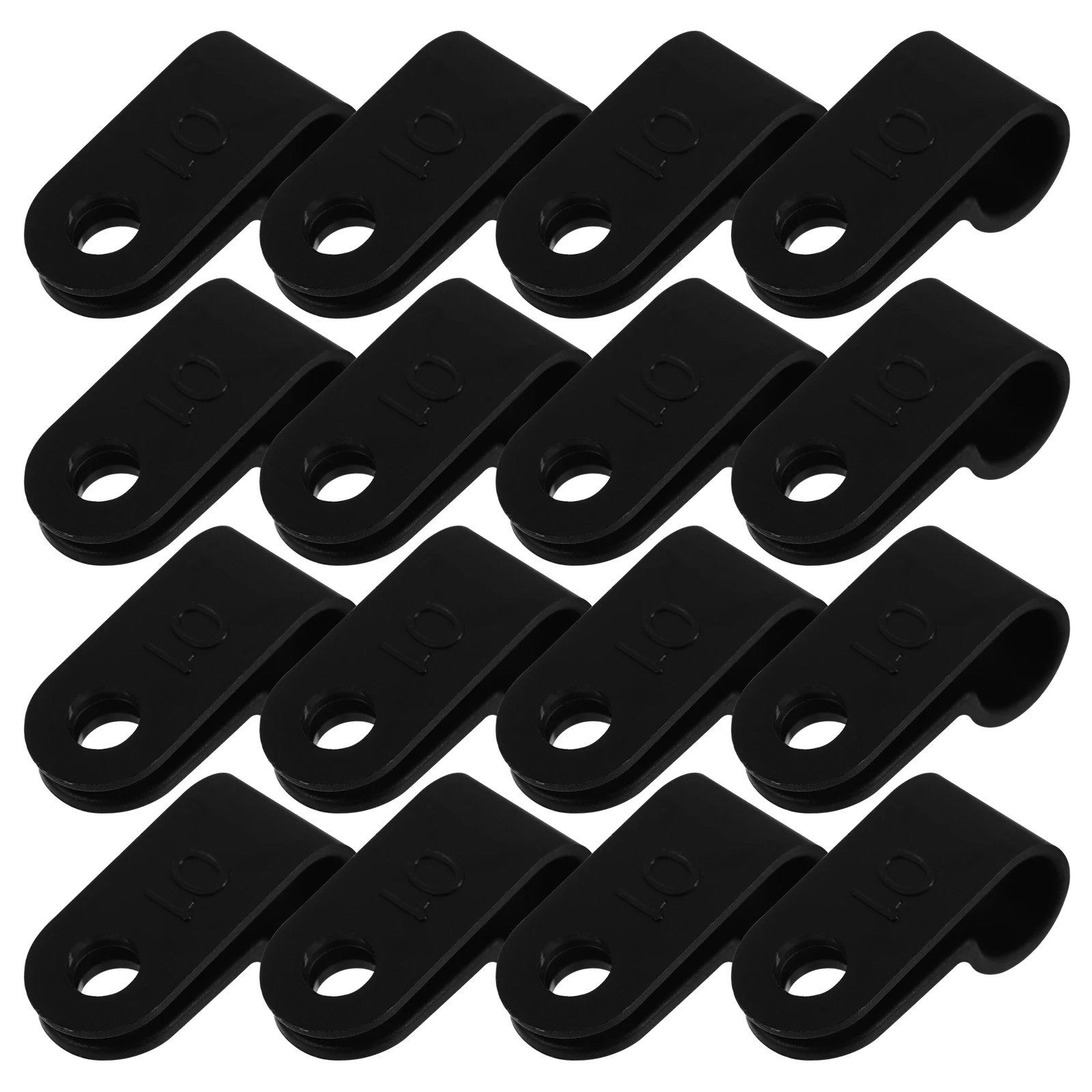 

100pcs Cable R Wire Rope Clips Type Nylon Wire Rope Clips Cord Fasteners Wall Clip for Home Office Factory Use