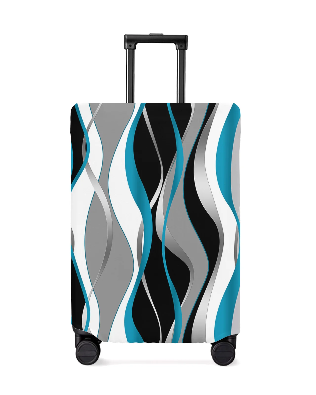 Abstract Lines Gradient Blue Travel Luggage Cover Elastic Baggage Cover Suitcase Case Dust Cover Travel Accessories