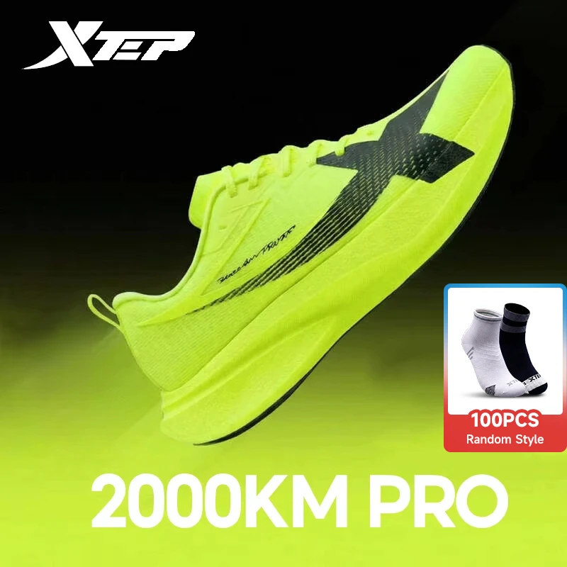XTEP 2000km PRO נעלי ריצה לגברים 2026 אביב רך עמידות יציבות נוחות קלת משקל ספורט סניקרס לגברים 874219110026