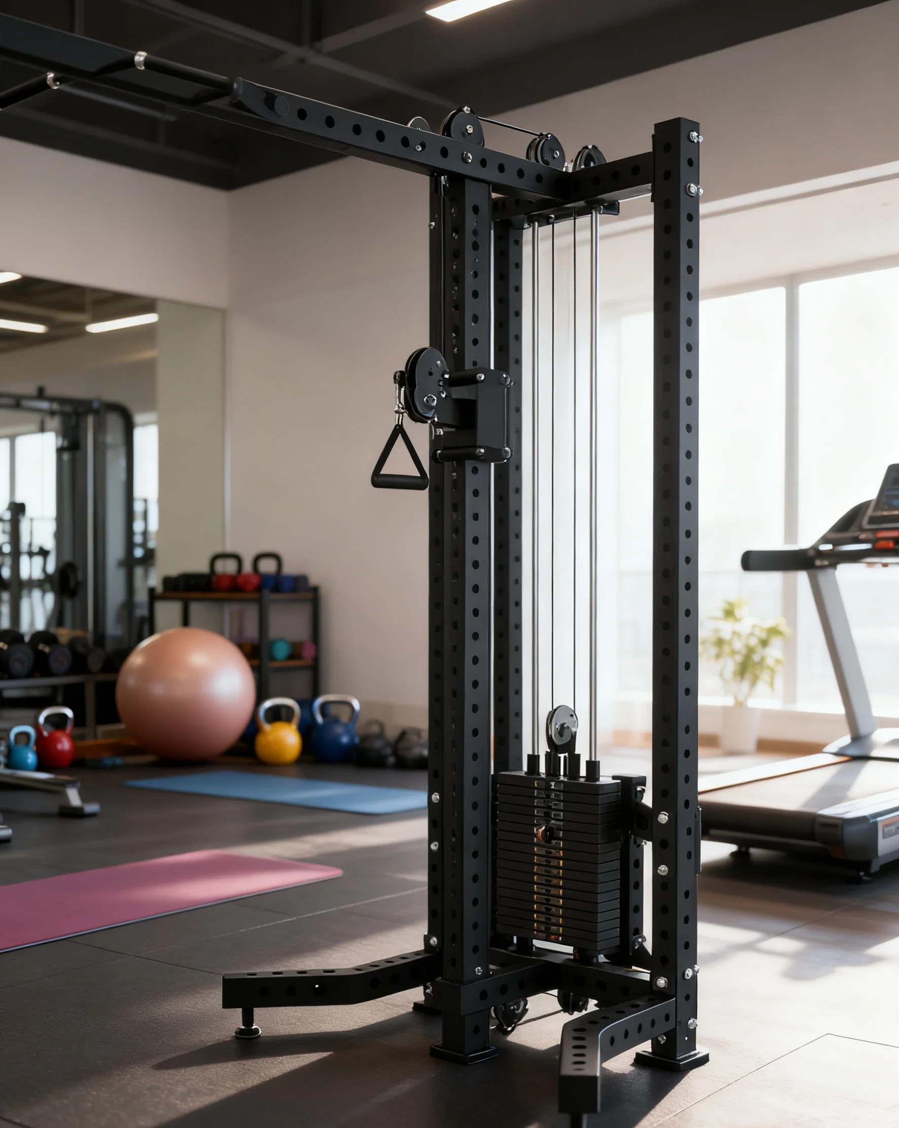 New wall mounted multi-function double pulley adjustable puller steel home arm exercise equipment