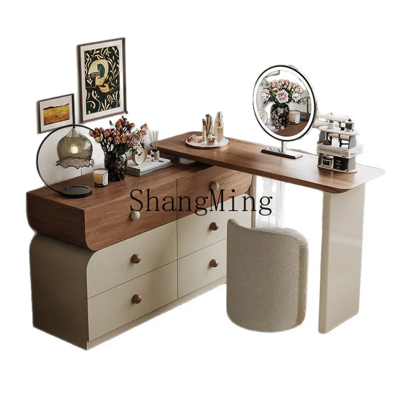 

ZYY medieval solid wood makeup table dresser modern bedroom simple chest bay window retro