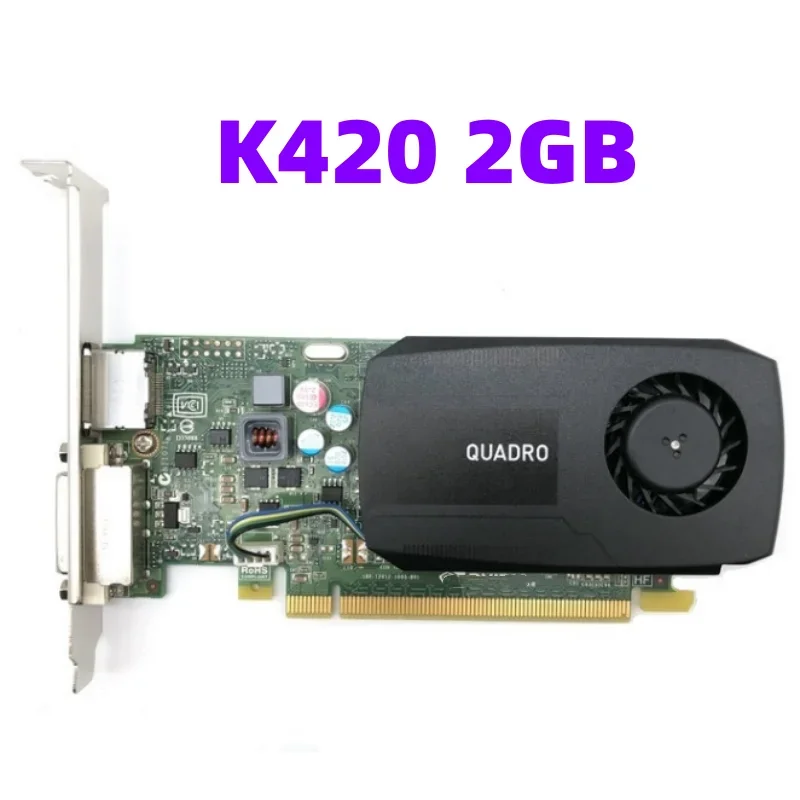 1PCS Original Quadro K420 2GB Professional Graphics Card CAD/PS Graphic Design Office 4K