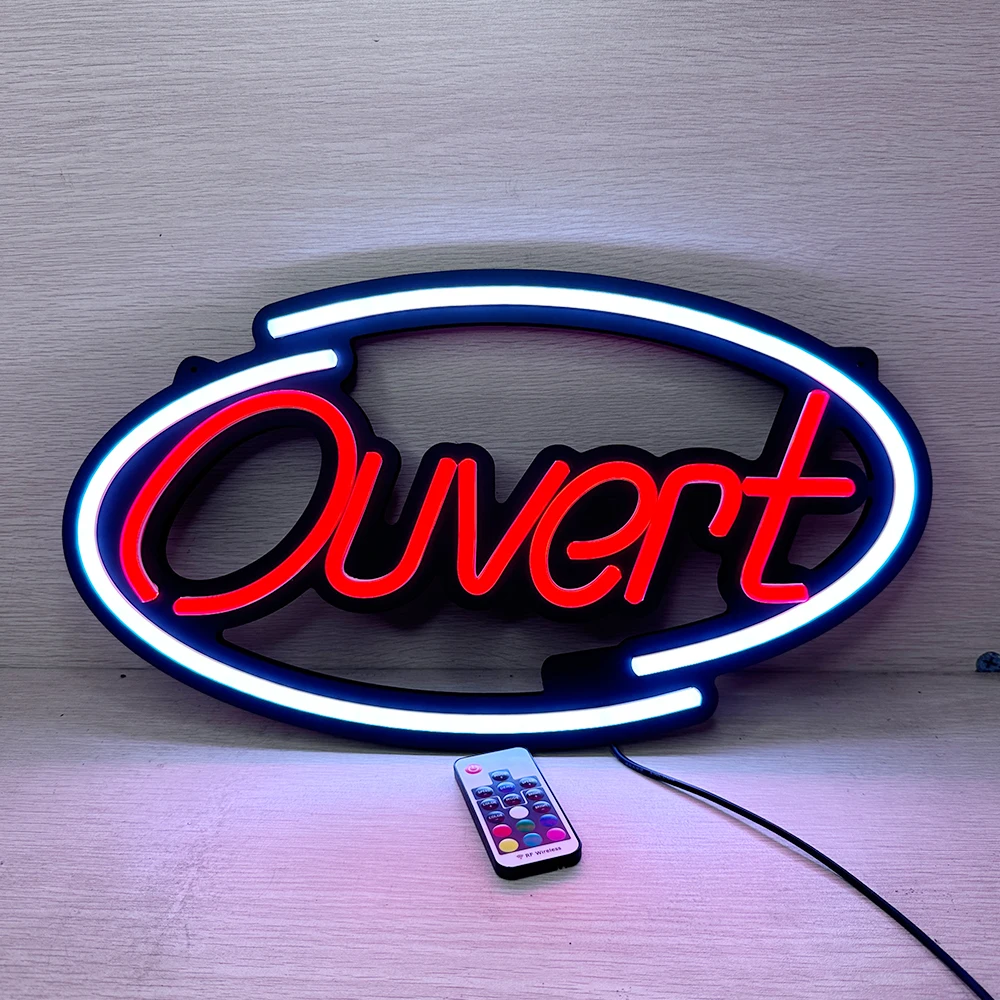 Led Open Neon Sign 18X10 Inch Ultra Heldere Rgb Licht Modes Met Afstandsbediening Led Ouvert Licht Opknoping Up winkel Windows Open Ad Borden