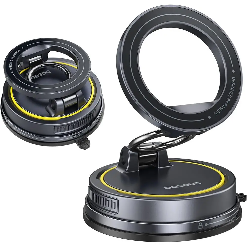 

Автомобильное крепление, магнитный держатель для телефона с вакуумной присоской 119 фунтов, 720 ° Регулируемый, многоразовый, моющийся гель, совместимый с iPhone 17 16