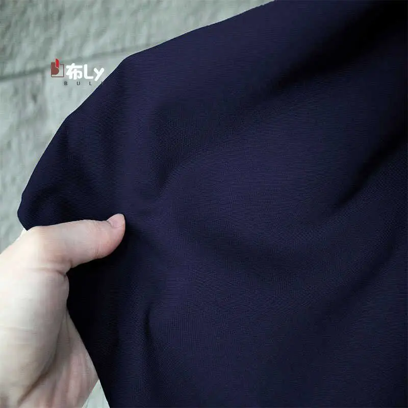 Spring Fall Wrinkle-Resistant Matte Twill Polyester Fabric For Shirt Hanfu Uniform Suit