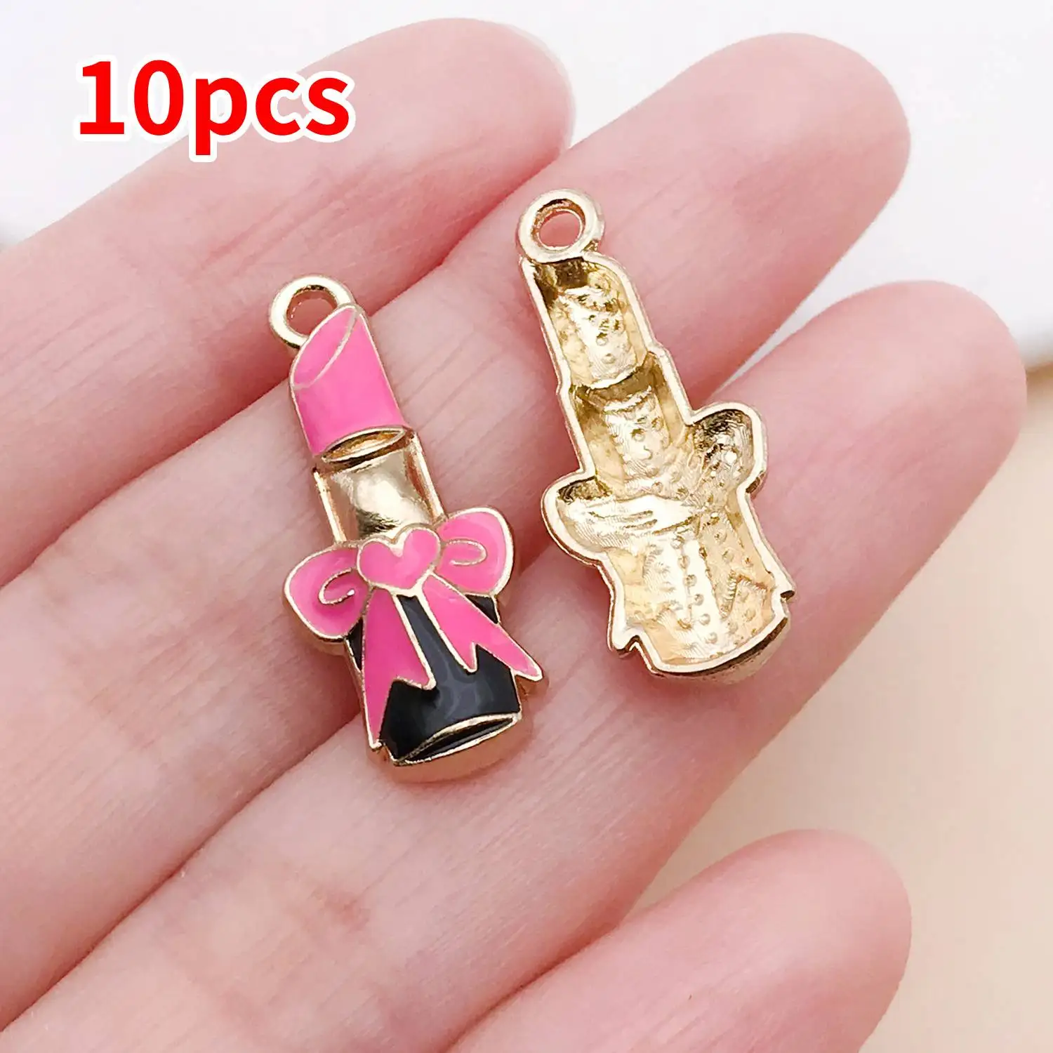 10pcs Creative Cute Ghost Enamel Charms for DIY Jewelry
