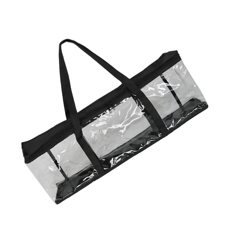 

Book Storage Bag Clear Dvd Organizer Case Heavy Duty Oxford Handle Portable Cd Pouch Media Collection Storage Folder