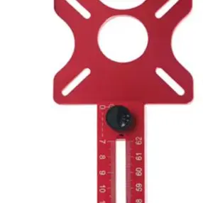 Red Aluminum Alloy Router Milling Groove Bracket Adjustable Circle Cutting Jig For Woodworking Cabinet Drilling Hole Guide Tool