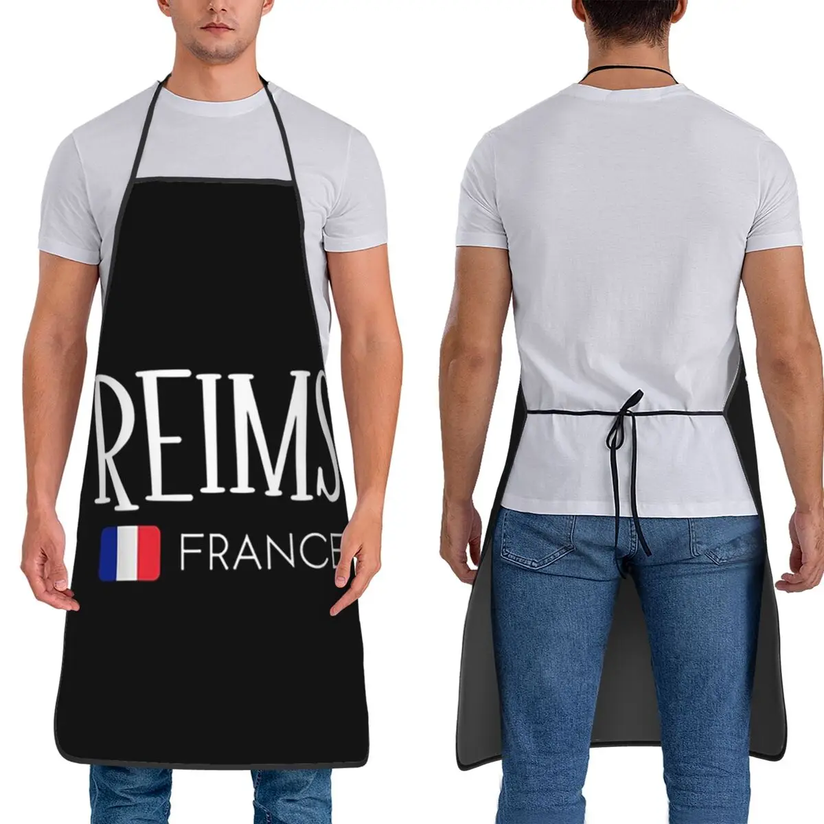 Reims France Delantal Chef Cocina Hornear Tablier Babero Impermeable Limpieza De Cocina Delantal para Mujeres Hombres Pintura