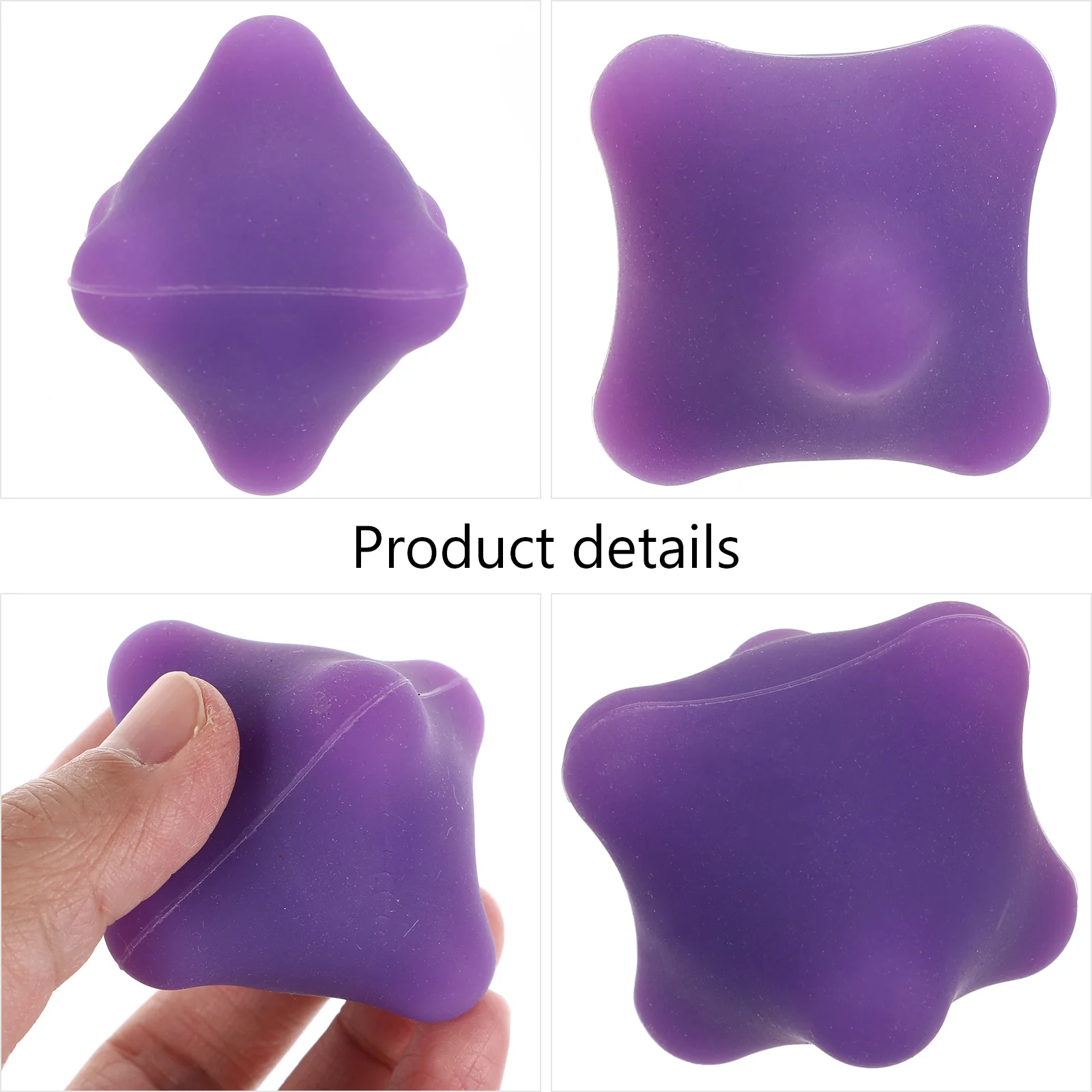 

2Pcs Silicone Hexagonal Hand Massage Ball Finger Exercise Palm Massager Improve Sleep Memory Joint Mobility Hand Massage Ball