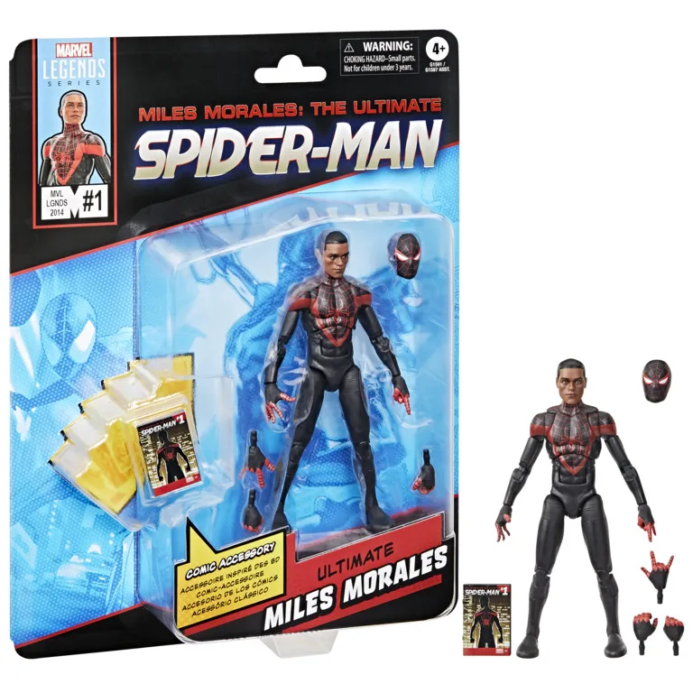 

Коллекционная 6-дюймовая фигурка Marvel Legends Series Ultimate Miles Morales Spider-Man в стиле комиксов в подарок