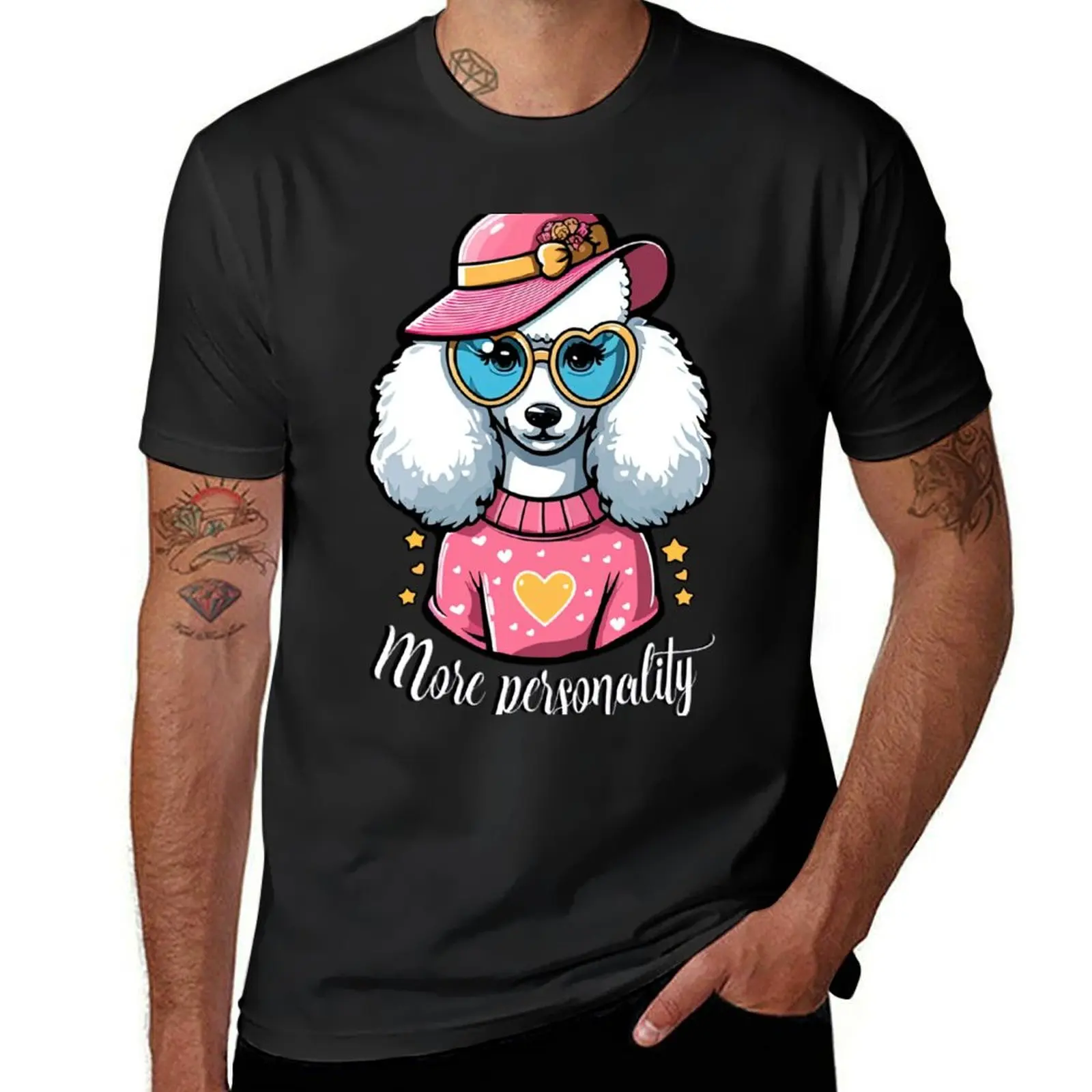 More Personality Than My Poodle's Haircut: Deal With It T-Shirt cute clothes quick drying mens graphic t-shirts funny