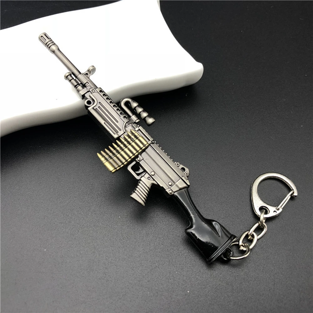 المفاتيح M24 AWM M4A1 AKM كيرينغ Pubg مجوهرات اكسسوارات مطلق النار بندقية سبيكة كيرينغ ظهره قلادة المشجعين الهدايا المفاتيح الرجال #4