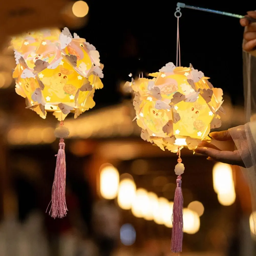 Intangible Cultural Heritage Mid-Autumn Festival Lantern DIY Handheld Luminous Rabbit Lantern Glowing DIY