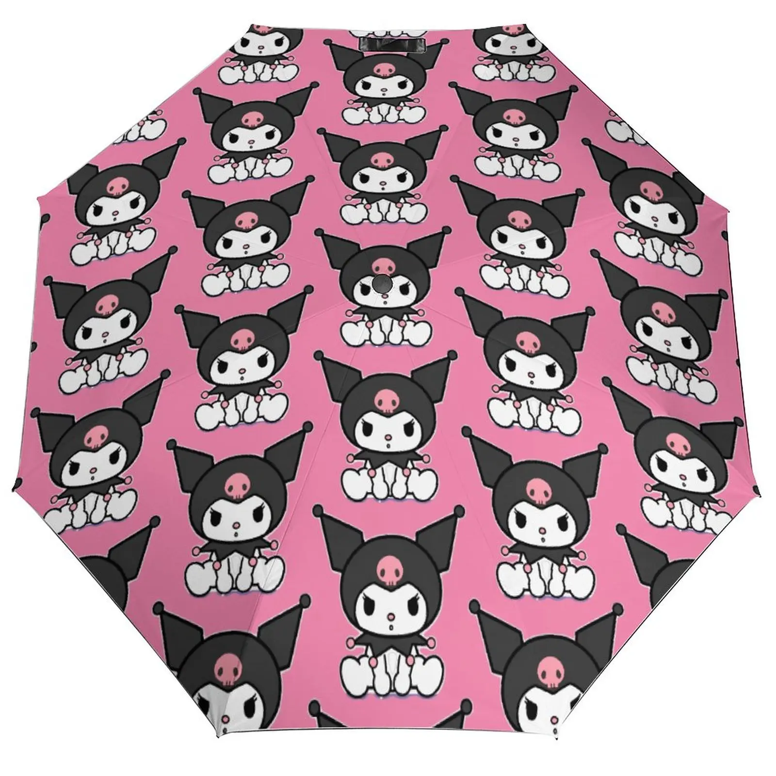 

Kuromi японский Kawaii мультфильм тройной авто зонт модный складной зонт с принтом для гольфа дождь и солнцезащитный ветрозащитный зонт