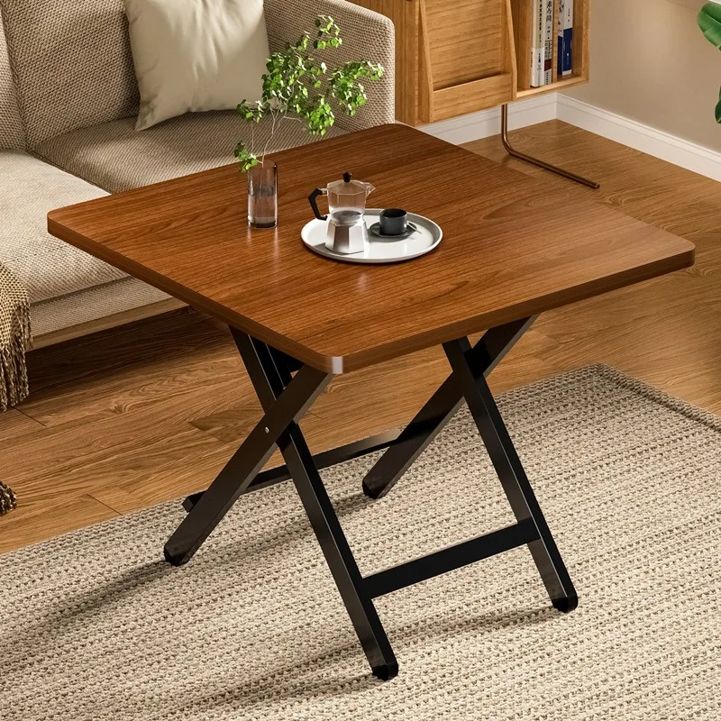 Foldable Dining Table Portable Small Round Indoor Outdoor Food Stall Foldable Portable Dining Table Wood Table Kitchen Table