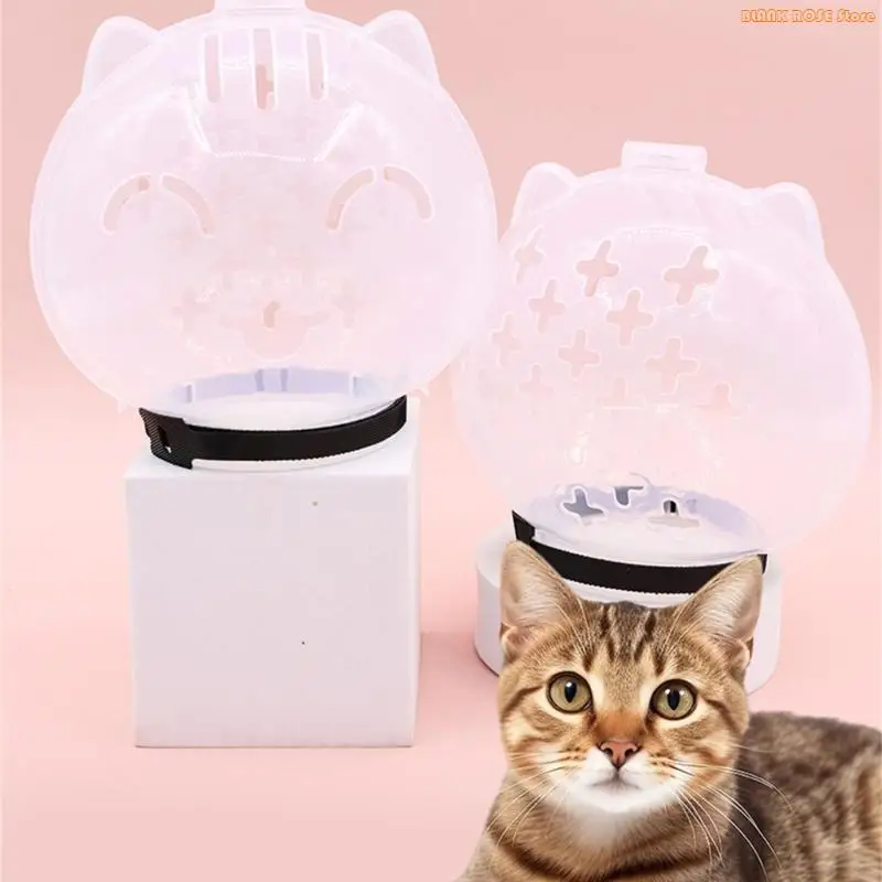 K1AE Cats Space Helmet Protective Headgear Safety Ventilated Easy To Wear Dog Muzzle