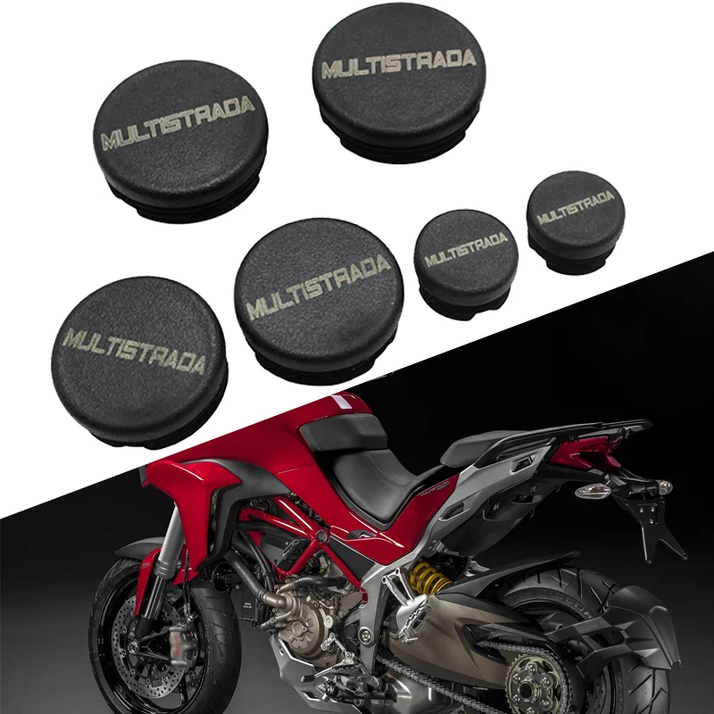 

For Ducati Multistrada 1200 1200S 2010-2014 2011 Motorcycle Accessories Frame Hole Cover Caps Plug Decorative Frame Cap Set