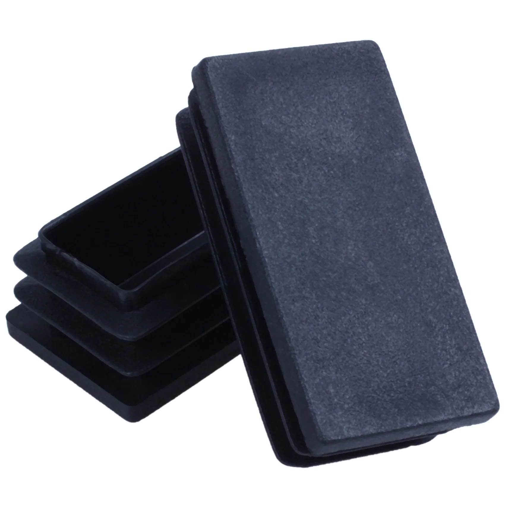 

BAAJ-Plastic Rectangle Blanking End Tube Caps Inserts 25X50mm 60Pcs Black