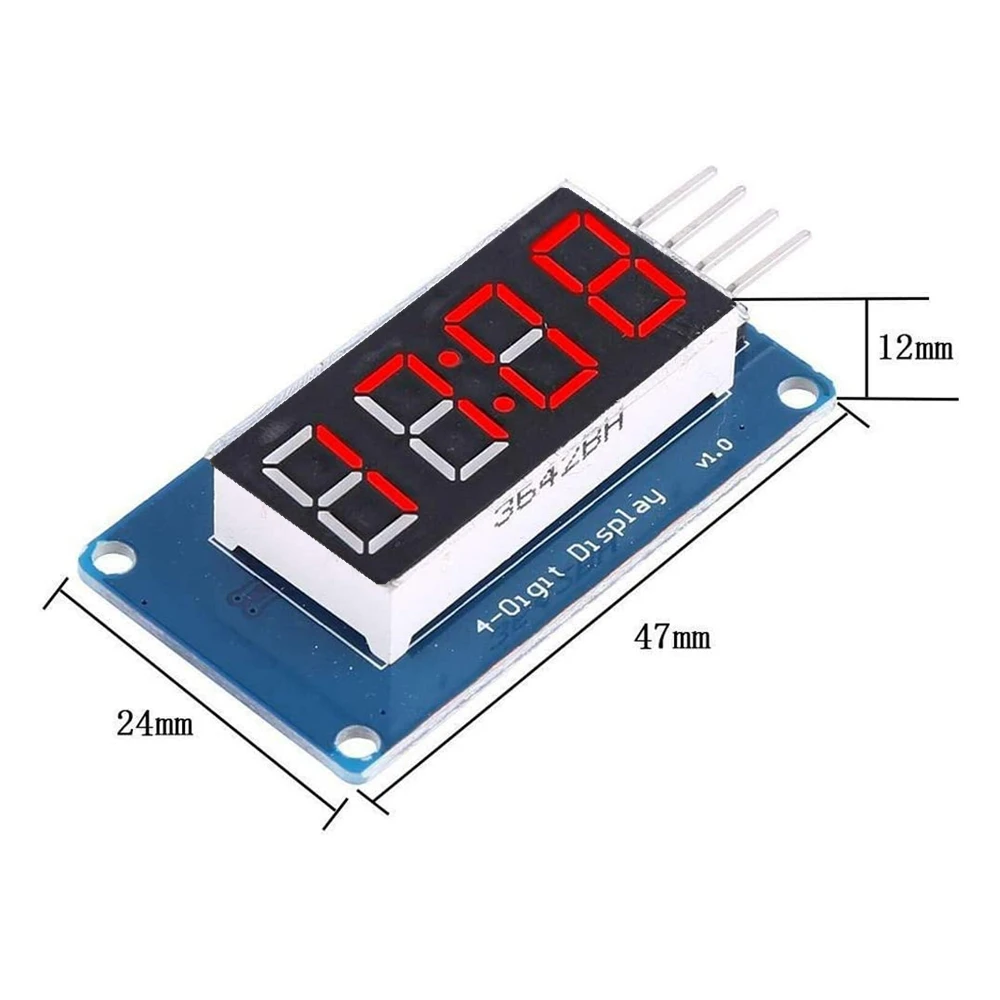 Tm1637 módulo de exibição led para arduino 7 segmento 4 bits 0.36 Polegada relógio vermelho ânodo digital tubo quatro série driver placa pacote