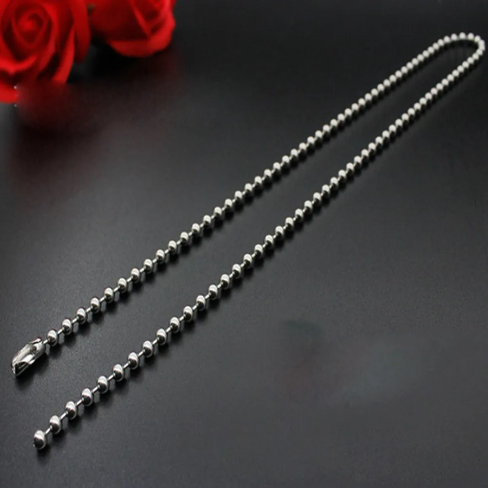High Quality Stainless Steel Ball Chain with Clasp Connector Ideal for Bottle Pendant Necklaces Spelling Tile Charms Keychains