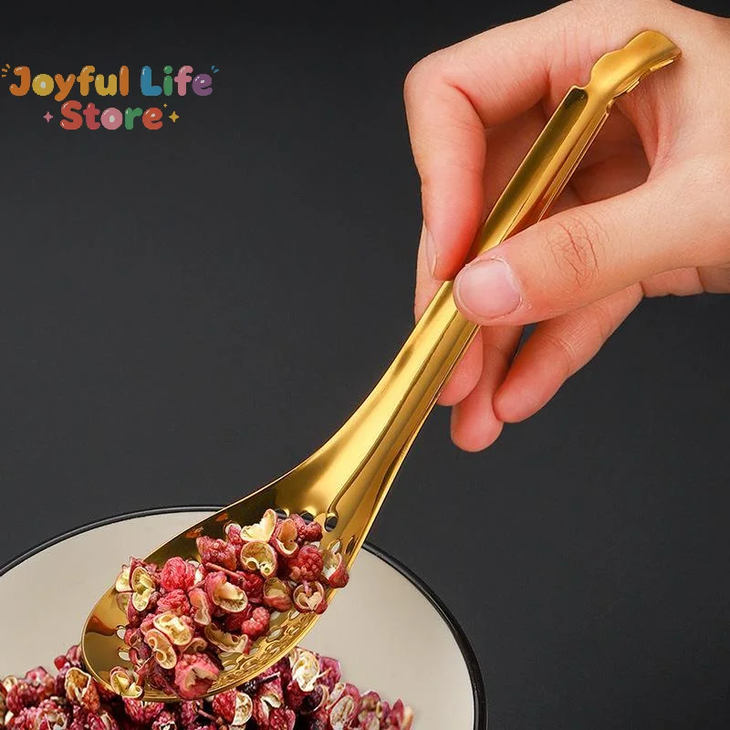 Hot Stainless Steel Kitchen Spoon Cuisine Caviar Builder Roe Sauce Spoon Liquid Separation Tool Durable Kitchen Cooking Gadgets