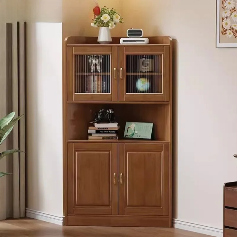 Solid wood corner cabinet Corner cabinet Living room   locker Triangle bedroom  cabinet