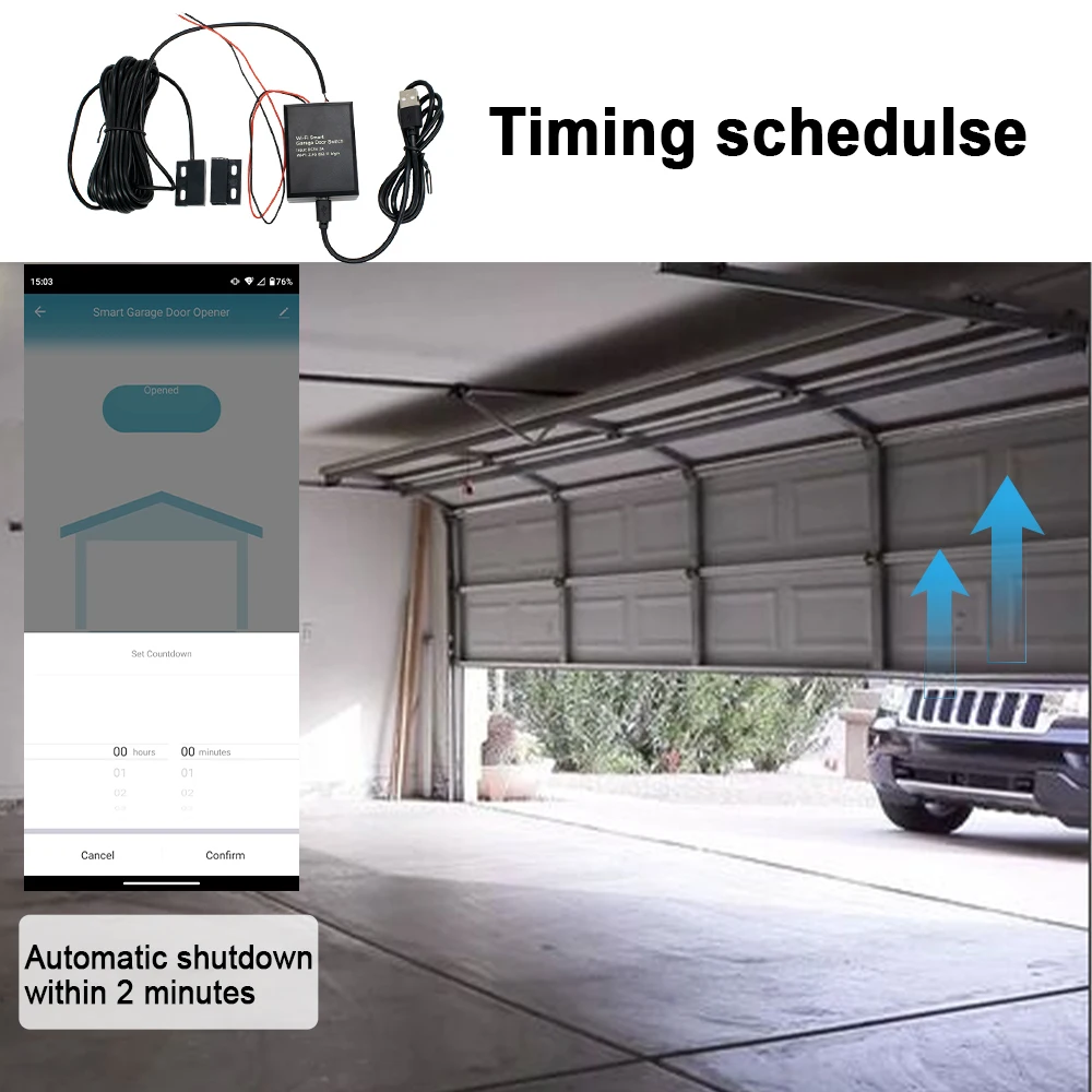 Moduł WiFi do inteligentnych bram garażowych z czujnikiem 5V DC, sterowanie głosowe Tuya Alexa do automatycznych bram skrzydłowych (nie wymaga huba) 1-10 szt.