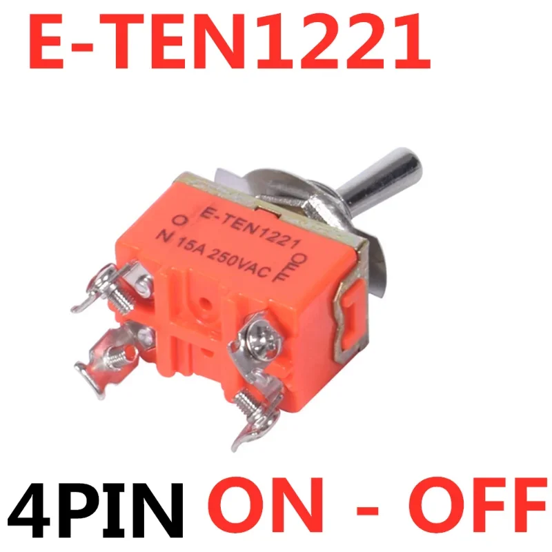 1pc New High Quality 15A 250V SPST 2 4 6 Terminal ON OFF Toggle Switch Self-locking Waterproof cap