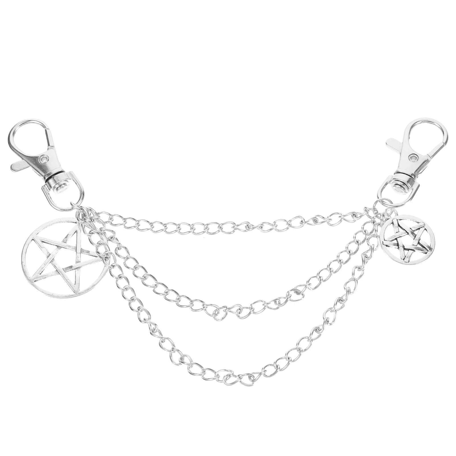 Five-pointed Star Metal Shoe Chain Shoelace Buckle Charms for Sneakers Pentagram Women Chains Clog Alloy